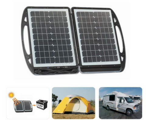 Topray 35W Solar Panel  Folding Suitcase DC Power Kit and Battery Charger