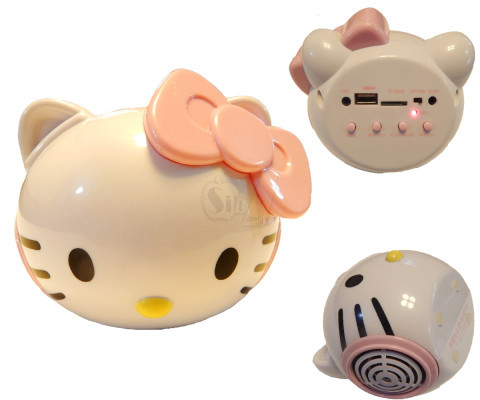 اسپیکر پخش موسیقی فلش خور رادیودار طرح سر گربه هلوکیتی مدل 945