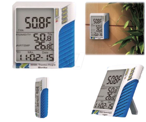 رطوبت سنج و دماسنج رومیزی و دیواری دارای دیتالاگرمدل 98586 ام آی سی تایوان