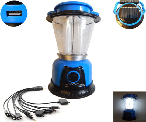 8 LED GSH-T6055A Rechargeable Solar Camping Lantern light with USB output charger