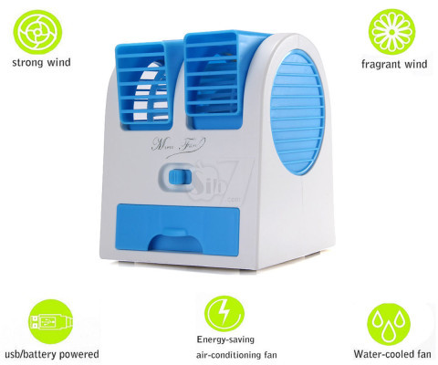مینی کولر آبی رومیزی قابل حمل با برق باتری یا یو اس بی