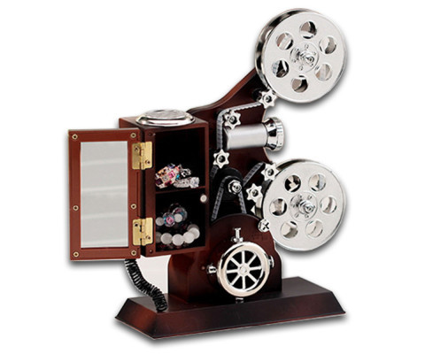 HHI-377234 Classical Film Projector Shape Mechanical Music Box and jewelry box Musical Toy Decoration
