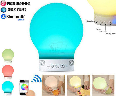 اسپیکر بلوتوثی حبابی ژله ای بزرگ جادویی شارژی با قابلیت تغییر رنگ نور به همرنگ سطح زیر سنسور مدل اس10