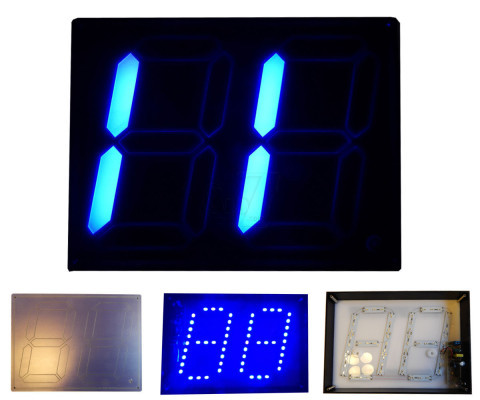 تابلو پلاک آدرس ال ای دی بزرگ دو رقمی 54 لامپی دارای فتوسل