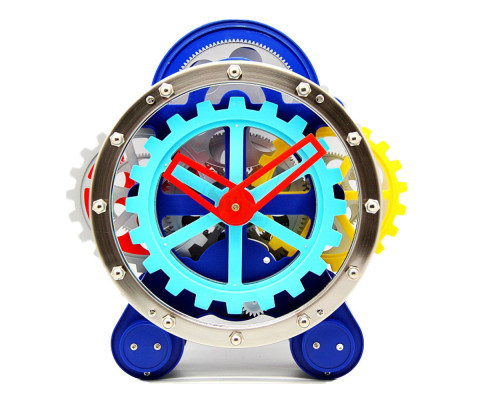 MKTIME HY-G001 Modern fashion 3D art luxury Metal Desktop Gear Clock