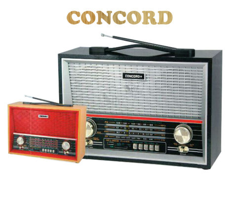 Concord RF-904U Wooden Classic 4Band Radio and USB SD MP3Player