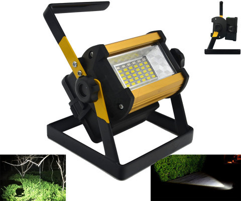 W807 Rechargeable 50W Reflector LED Flood Light Spotlight Waterproof Outdoor Lamp Projectors