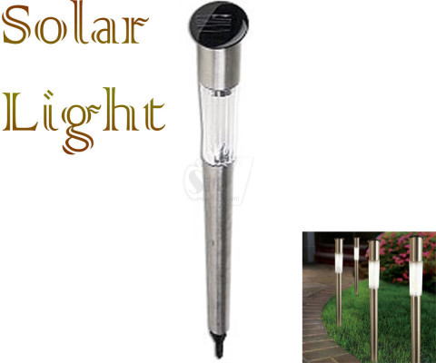 157 White LED Stainless Steel Solar Bollard Light