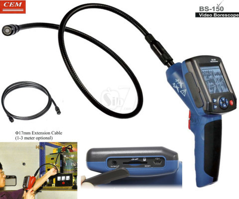 دوربین شلنگی چراغدار قابل حمل برند سم مدل 150 دارای مانیتور 3.2 اینچ