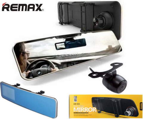 Remax CX Dashcam Full HD Car Camera Recorder and Rear View Mirror with 4.3 inch Monitor 
