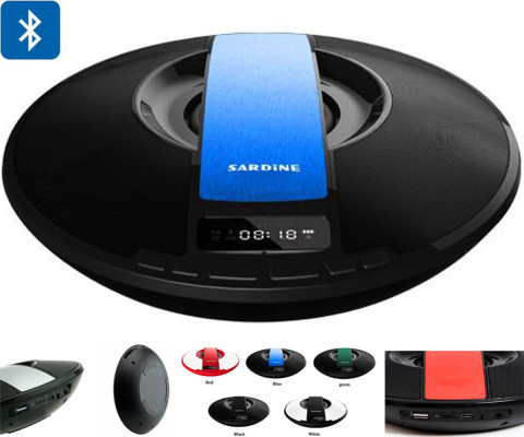 Sardine SDY-021 Hi-fi Super Bass Bluetooth Stereo Portable Speaker with FM Radio and Alarm Clock