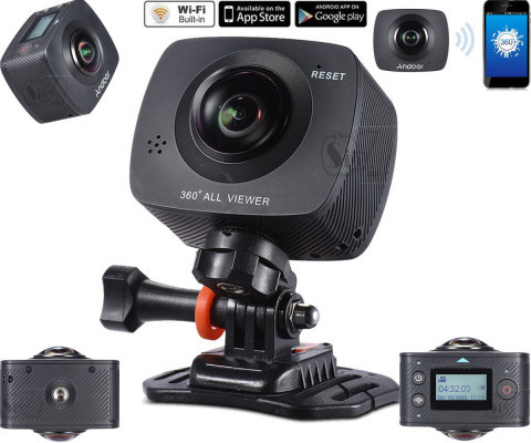 Andoer Dual lens 360 Degree Panoramic 8MP Digital Video Sports Action Camera