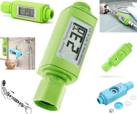 Waterproof Shower Head with Digital Thermometer