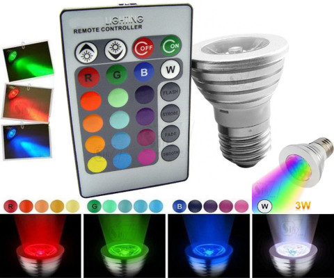 لامپ ال ای دی 16 رنگ کنترل دار