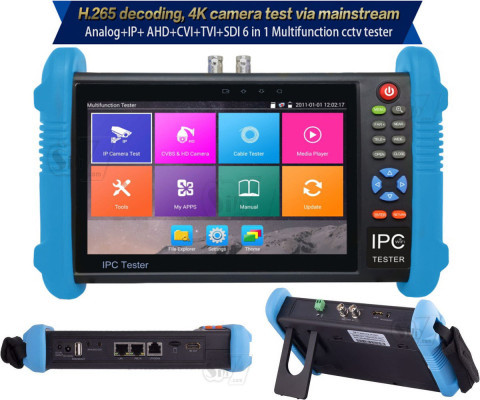 تستر دوربین مداربسته فول ساپورت آی پی سی با صفحه نمایش لمسی 7 اینچی