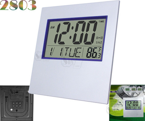 2803 digital clock with calendar and thermometer