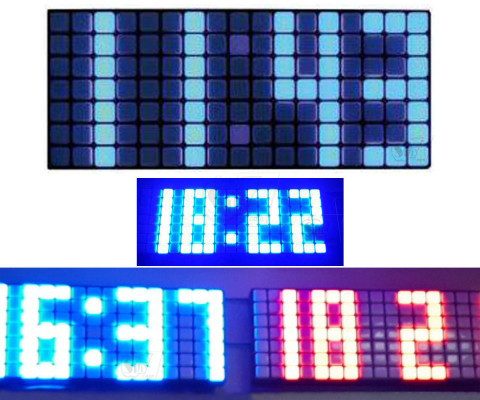 3010 Dot Matrix Big Font LED Digital Wall Clock