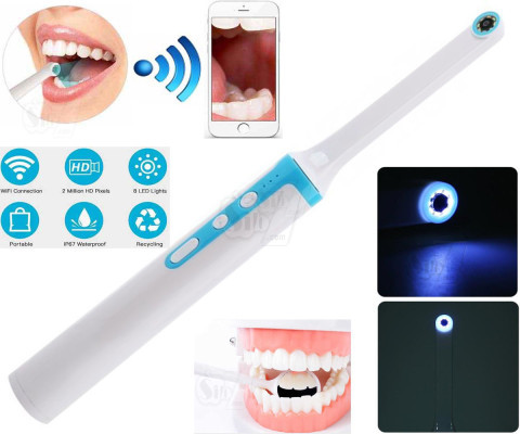 دوربین وایرلس دندانپزشکی ضد آب شارژی چراغدار 2 مگاپیکسل HD