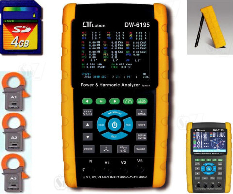 Lutron DW-6195 3 Phase Power Analyzer, with Harmonic Measurement