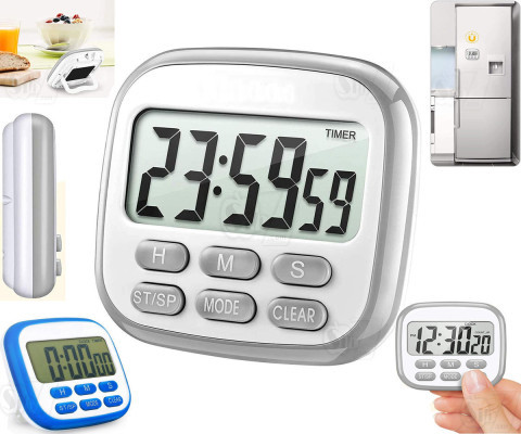 Digital Countdown, Counts up Chronometer with Clock and Magnet