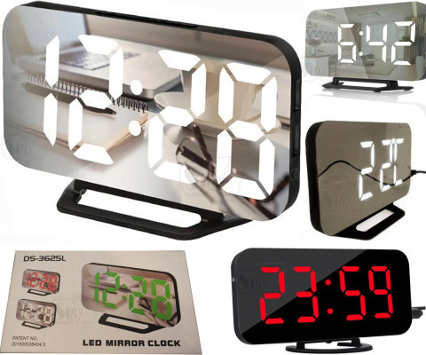 DS-3625L Mirror Screen LED Alarm Clock