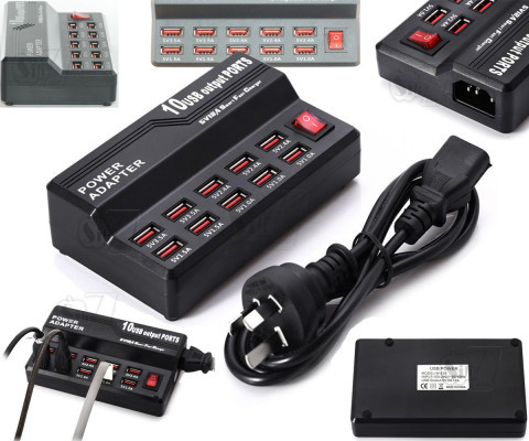 هاب و شارژر 10 پورت USB مدل W-838