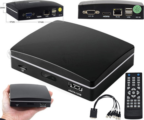 مینی DVR چهار کانال با قابلیت پشتیبانی از رم و هارد دیسک