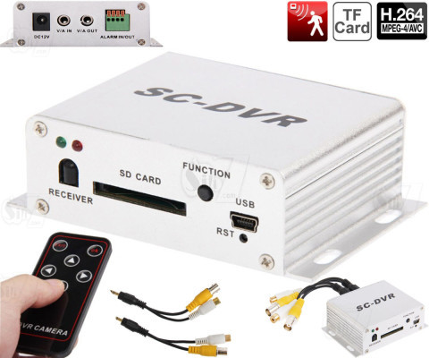 دستگاه مینی DVR تک کانال آنالوگ SC-DVR کنترل دار