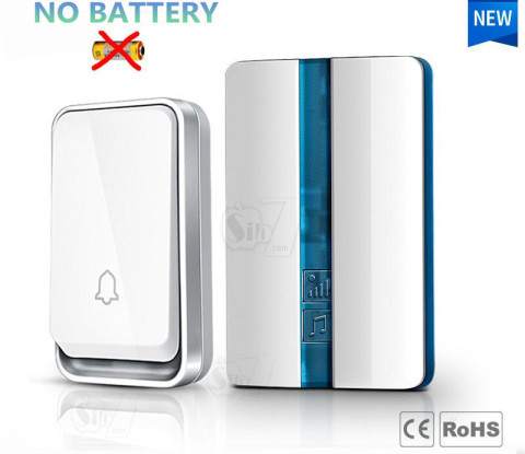 زنگ اخبار بیسیم مدل K33 سفید با شاستی خودشارژ بدون نیاز به باطری