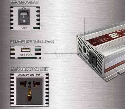 پاور اینورتر شبه سینوسی 2000 وات- کیفیت عالی- GHK مدل STA-2000A عکس از زوایای متخلف