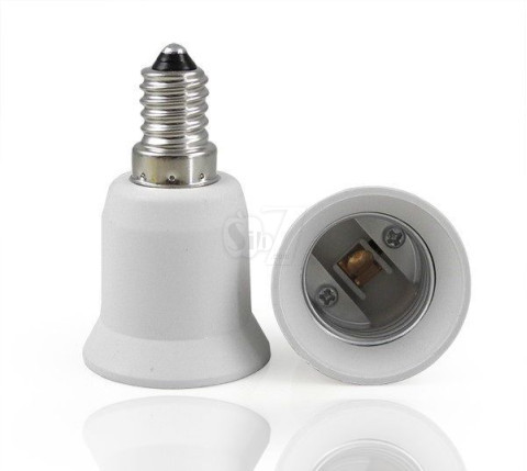 E14 to E27 Light Bulb and Lamp Socket Converter Adapter