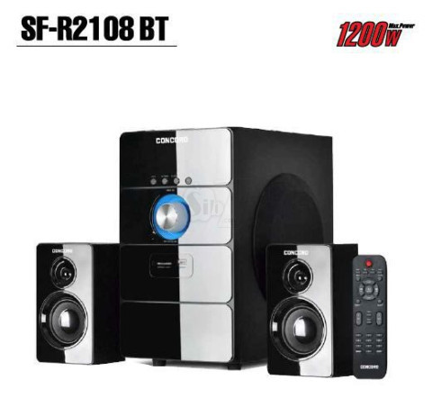 SF-R2108BT CONCORD 2.1 Channel 3 pcs 1200w Active Speakers with Bluetooth Connectivity and FM Radio