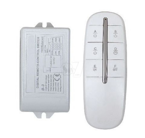 4 Way Digital Remote Control Switch with 1 receiver FEC-5A4
