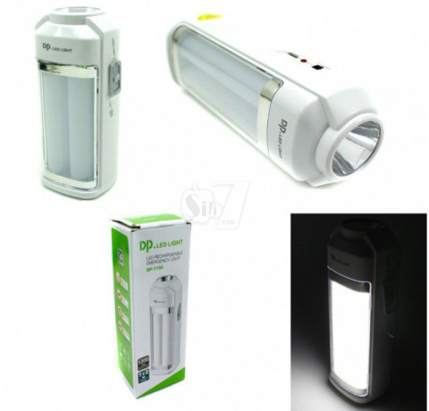 DP-7136 LED Flashlight Hand or Side and Front Table Rechargeable Battery