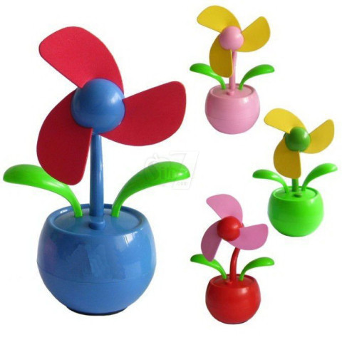 پنکه رومیزی طرح گلدان با تامین برق از پورت یو اس بی یا باطری