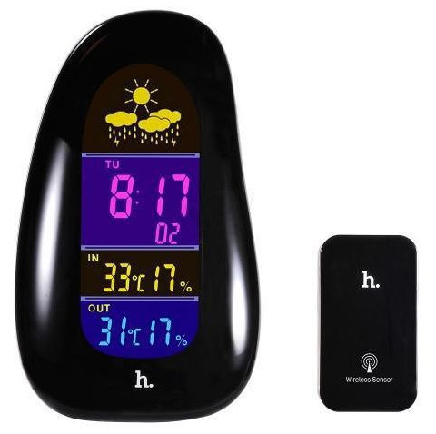Hoco Z1 Digital Clock, Thermometer and Hygrometer with RF Outdoor Wireless Remote Sensor