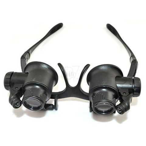 ذره بین عینکی چراغدار 3 لنز مدل جی9892