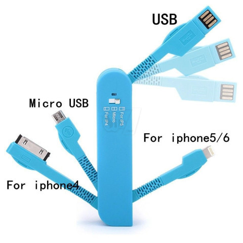 3 in1 Multifunctional USB Portable Cable set Micro USB , 30 Pin, 8 Pin