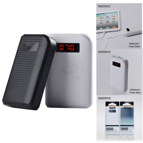 پاور بانک 10000 میلی آمپر با صفحه نمایش پرودا سفید و مشکی Proda