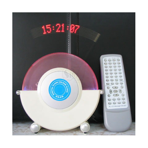 دستگاه نمایش ساعت وتبلیغات متنی در هوا ، ال ای دی قرمز، با ریموت کنترل
