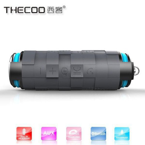 THECOO BTD610 Bluetooth 4.0 wireless portable waterproof and dustproof and shockproof sports speakerphone