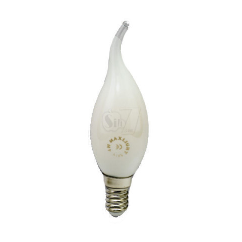 4W Opaque glass LED Filament Candle shape Bulb Light , New Technology and Wide Beam Angle