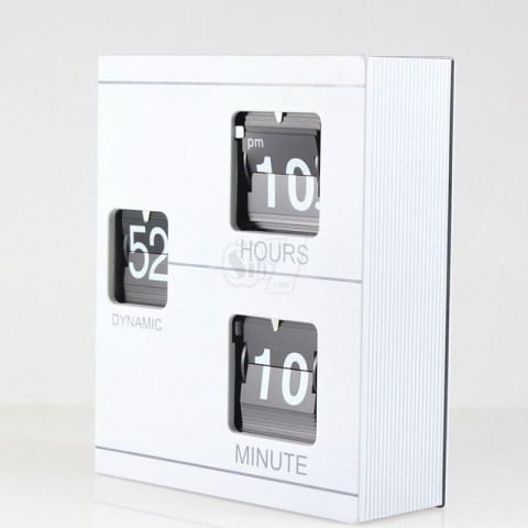 Books shaped fantastic Retro Dynamic Flip Clock with Hours, Minute, Second