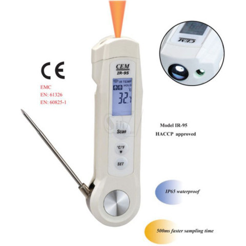 CEM IR-95 Food Safety Infrared Thermometer with Probe