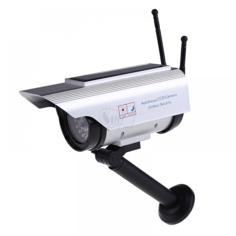 Fake Solar Powered CCTV Camera with a red blinking LED and two Antennas