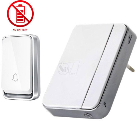 زنگ اخبار بیسیم مدل K06W با شستی خودشارژ بدون نیاز به باطری