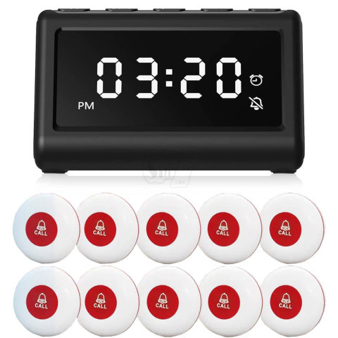 E-P6 CallToU Wireless Calling System, Caregiver Pager with 10 Call Buttons