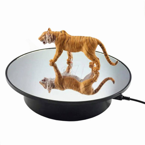 25cm 360 Degree Electric Large Rotating Mirror Turntable Surface Display Stand