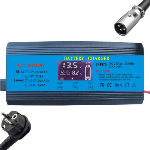 شارژر ویلچر برقی پیشرفته لیتیومی و اسیدی قابل تنظیم