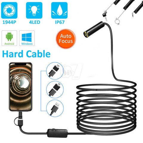 دوربین شلنگی آندوسکوپی 10 متری اتوفوکوس 5 مگاپیکسل